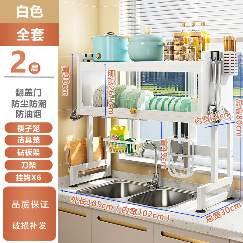 Multi-Functional Kitchen Sink Organizer Rack for Dishes
