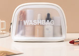 Clear Pink Toiletry Bag for Travel Essentials Organizer