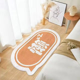 Simple Faux Cashmere Absorbent Bathroom Mat