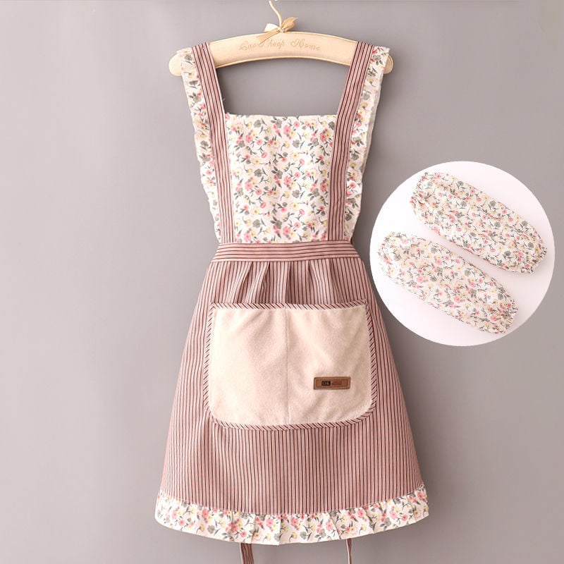 Cute Printed Kitchen Apron for Home Use