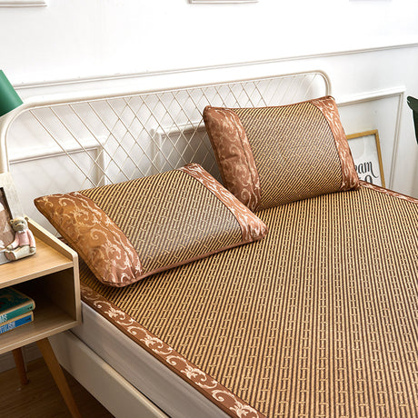 Summer Wholesale Foldable Rattan Mat Set for Dorms
