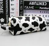 Smiley Face Cow Print Makeup and Pencil Case Organizer