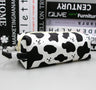 Smiley Face Cow Print Makeup and Pencil Case Organizer