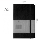A5 Moleskine Style Hard Cover Grid Notebook Stationery