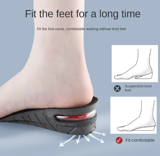 Invisible Height Increase Insoles for Men and Women