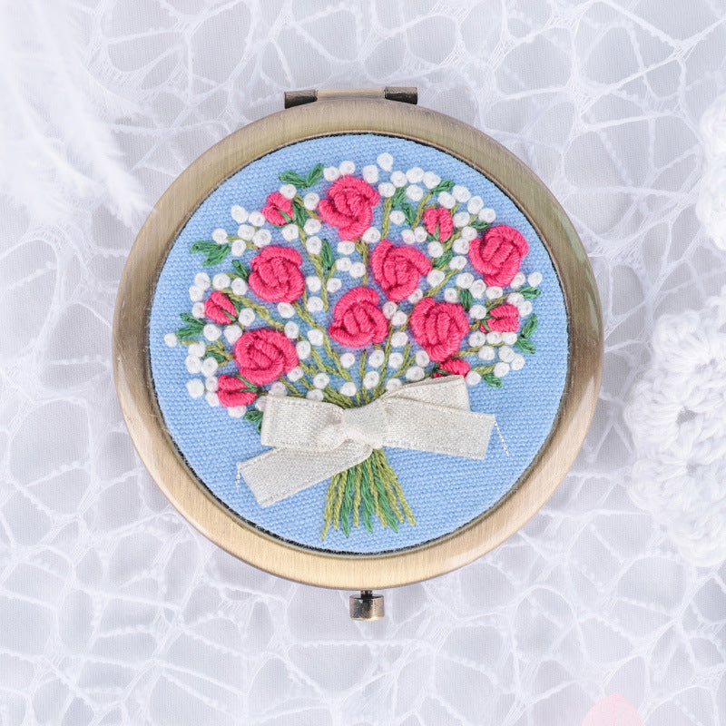 DIY Embroidery Kit for Makeup Mirror Beginners