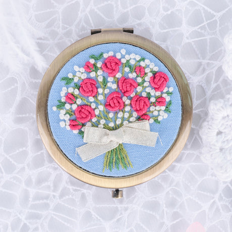 DIY Embroidery Kit for Makeup Mirror Beginners