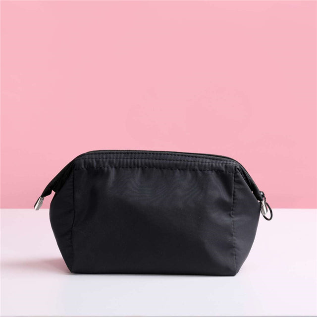 Solid Color Women's Zipper Cosmetic Bag Organizer