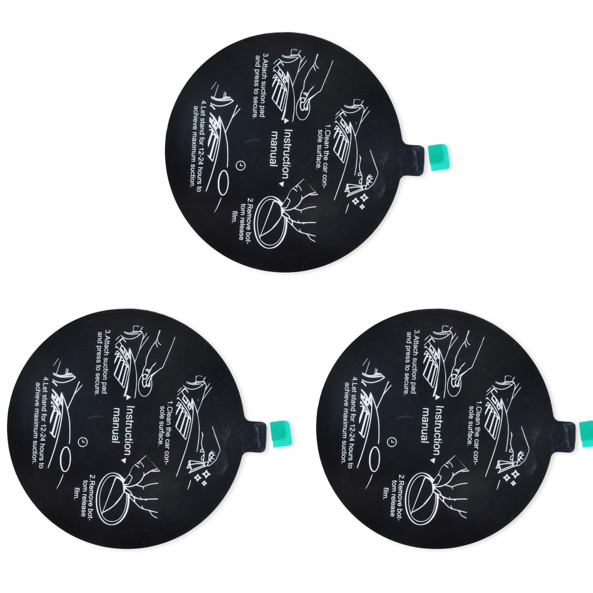 UAYESOK Dashboard Windshield Suction Cup Disk Mounting Pad Plate for Car Phone Holder Handheld Radio Mount 78mm Strong Adhesive Disc for Dash Camera GPS Tablet (3 Packs)