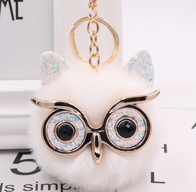 Grit Cat Owl Plush Keychain for Car Accessories