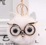 Grit Cat Owl Plush Keychain for Car Accessories