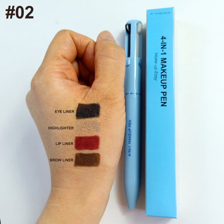 4-in-1 Makeup Pen with Lip Liner, Highlighter & Eyeliner