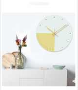 Nordic Silent Creative Glass Wall Clock for Home Decor