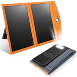 LUVKNIT 10W Portable Solar Charger Power Bank 5V 3A Folding Solar Panel Solar Cell with High-Efficiency Battery Charger Panel for Camping Hiking Backpacking Outdoor Trip Compatible with Phones Tablet
