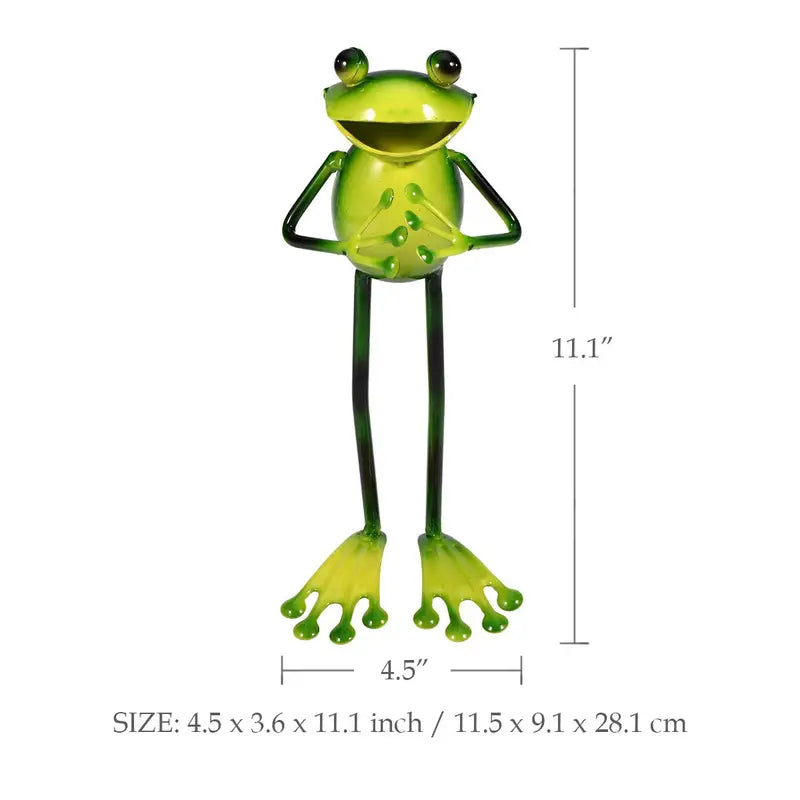 Creative Iron Frog Sculpture for Home and Garden Decor