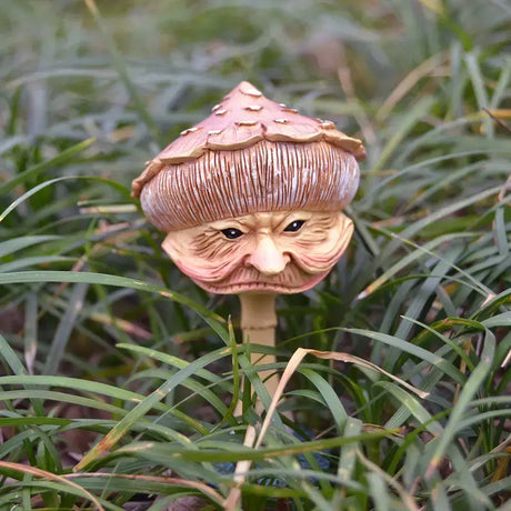 Mushroom Goblin Statue - Miniature Resin Garden Decor