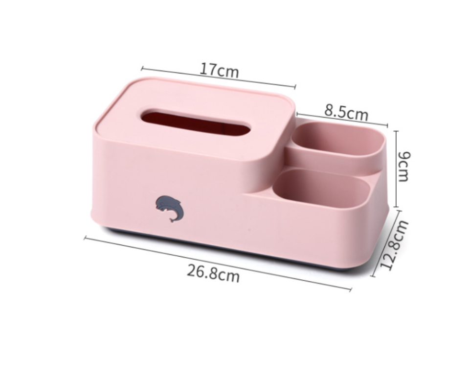 Nordic Style Multifunctional Tissue Box and Organizer