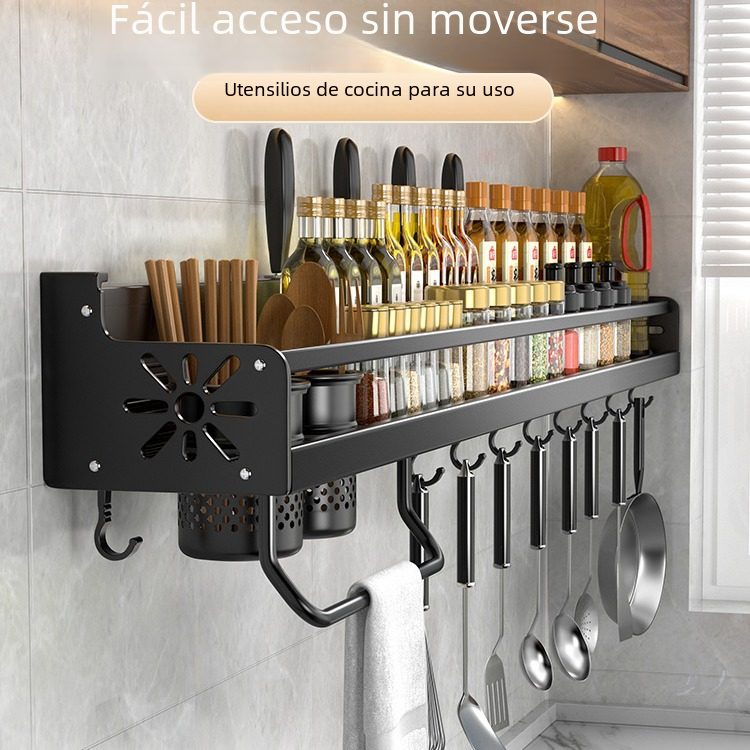 Wall-Mounted Multifunctional Kitchen Storage Rack