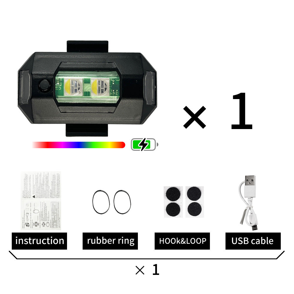 Cross-Border Vehicle Warning Light for Drones and Bikes