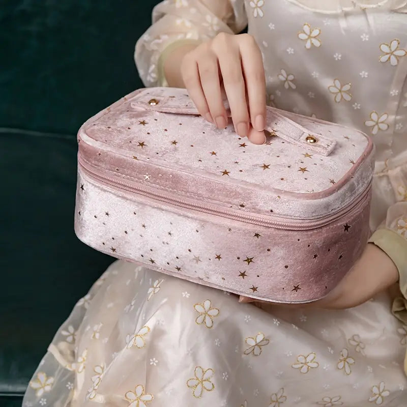 Portable Travel Makeup Bag with Brush Organizer