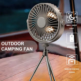 Portable USB Camping Fan with Triangular Stand and Remote