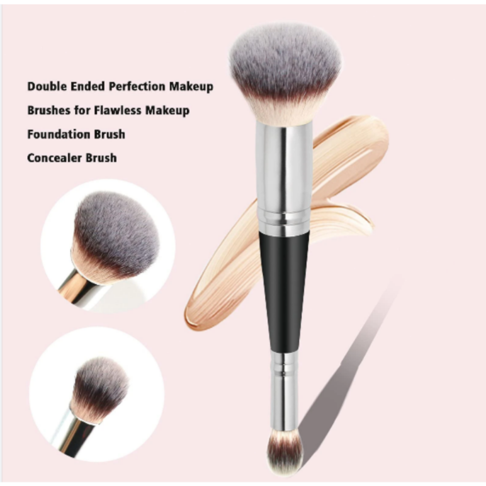 1pc Double Head Professional Makeup Brush Set 2 In 1