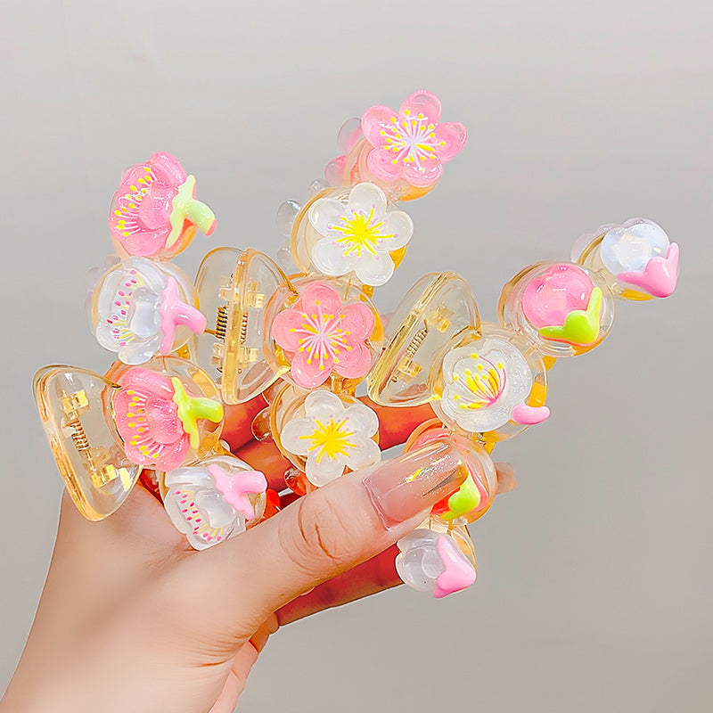 Large Transparent Tulip Flower Hair Clip