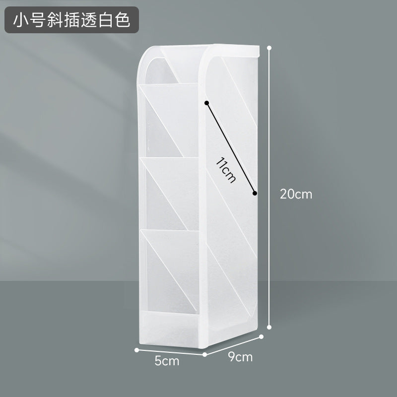 Transparent Slant Pencil Holder - Multi-Functional Organizer