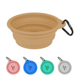 Furmatic Portable Collapsible Dog Bowl Food Grade Silicone Large Capacity Easy to Wash - Ideal for Outdoor Camping and Hiking Suitable for Dogs Cats and Pets (Brown)