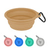 Furmatic Portable Collapsible Dog Bowl Food Grade Silicone Large Capacity Easy to Wash - Ideal for Outdoor Camping and Hiking Suitable for Dogs Cats and Pets (Brown)