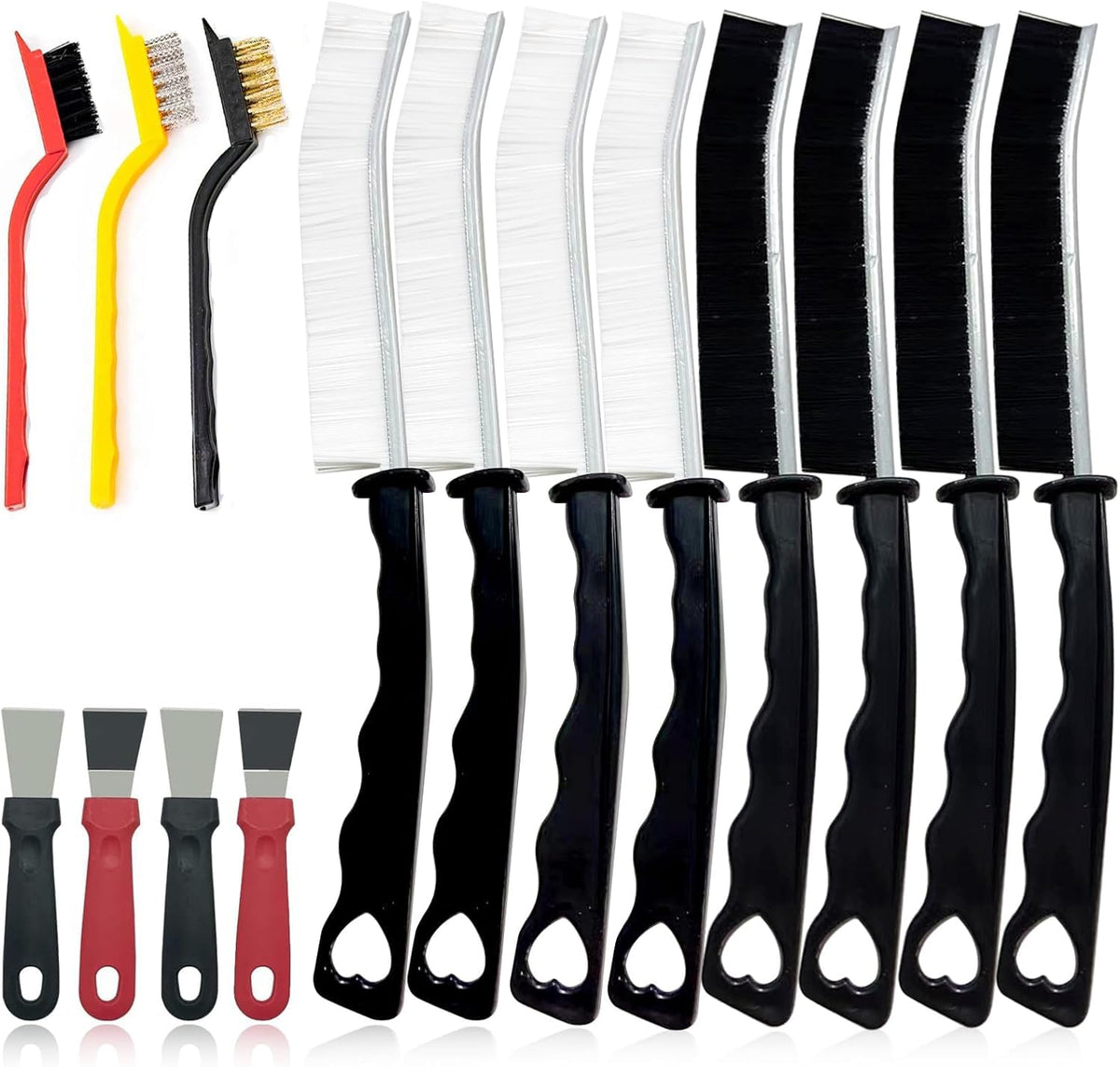 15-Piece Set Crevice Cleaning Brush Skinny Gap Cleaning Tools for Household Use Multifunctional Hard Bristle Gap Cleaning Brush Grout Cleaner Brush Toilet Brush Scrub Brush for Shower Tile