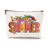 Summer Makeup Bag Cosmetic Bag Vacation Beach Themed Gifts for Beach Lover Summer Lovers Daughter Soul Sister Teacher Roommates Summer Essentials Beach Stuff Must Haves Christmas Birthday Graduation