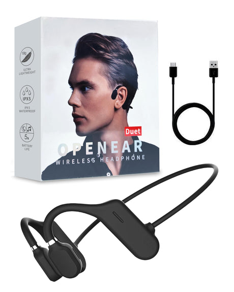 Sound Revv Headphones Bone Conduction Inductivv Open Earphones Wireless Bluetooth Running Headphones with Mic IP56 Waterproof Lightweight and Comfortable Fit Sport Headphones and Exercise
