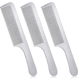 3 Pieces Metal Barber Combs Stainless Steel Hair Comb Fine Cutting Comb Hair Styling Hairdressing Comb Salon Detangler Comb for Women and Men (Barber Comb)