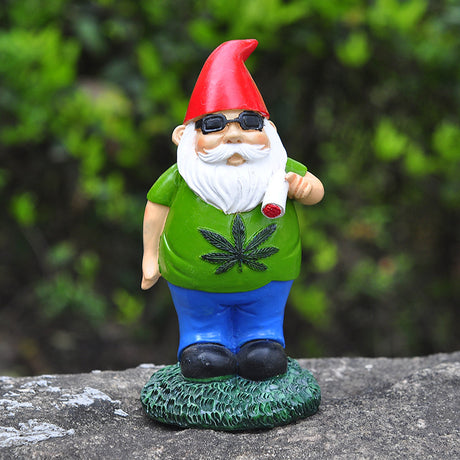 White Bearded Gnome with Red Hat - Resin Garden Decor