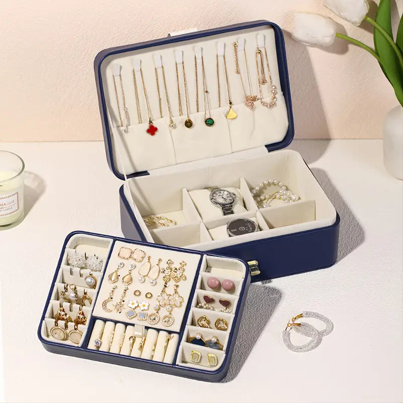 Multilayer Jewelry Organizer Case for Travel and Display