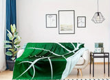 Leaf-Shaped Flannel Blanket for Home and Travel