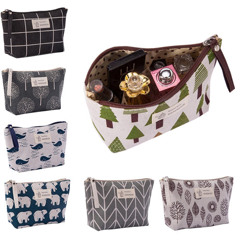 Animal Plant Print Makeup Toiletry Bag for Women