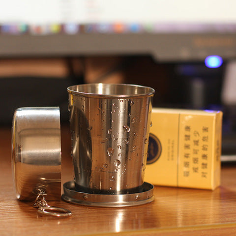 Collapsible Stainless Steel Travel Cup - Portable Design