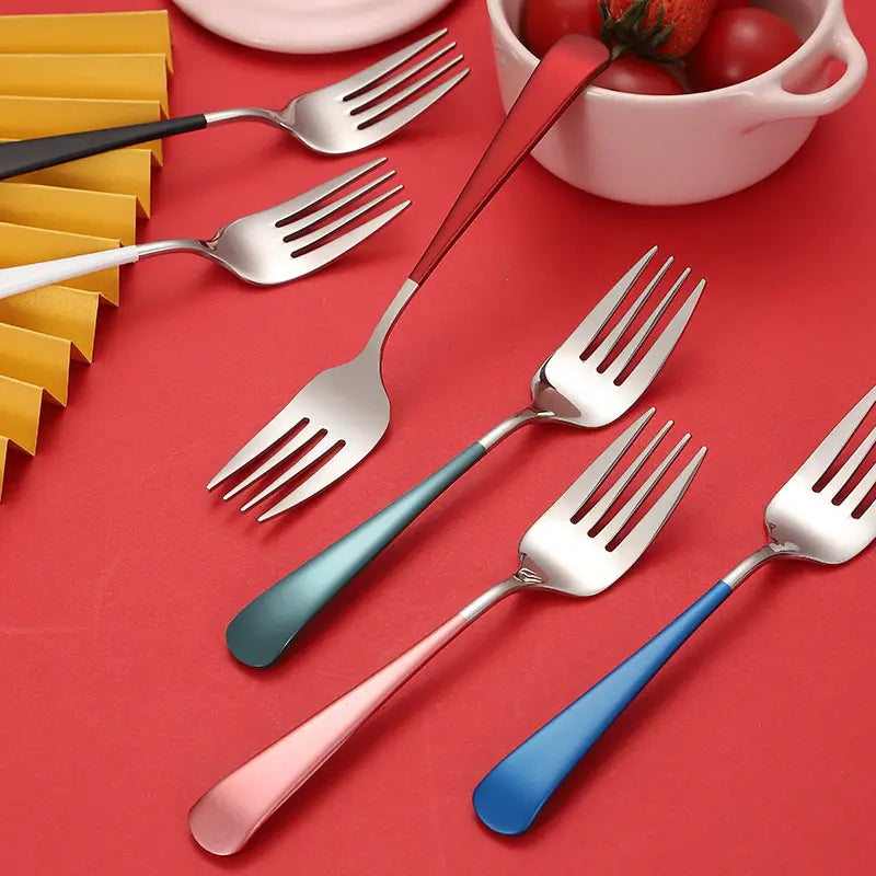 5pcs Stainless Steel Fork Set for Home and Restaurant