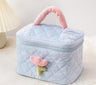 Cute Corduroy Travel Cosmetic Organizer Bag for Women