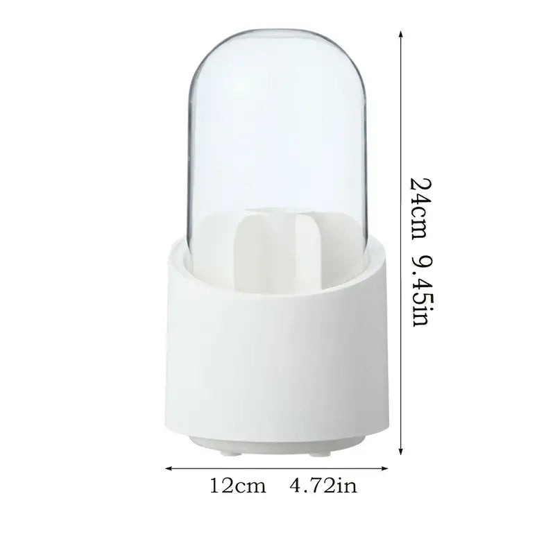 Rotating Makeup Brush Holder - Portable Storage Box
