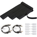 70 PCS Reusable Cable Ties with Hook and Loop Multi-purpose Adjustable Cable Management Wire Ties & 10 PCS Cable Labels Cord Organizer for Home Office and Data Centers (4/6/8 Inch Black)