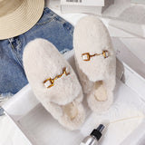 Fur Half Slippers for Women - Comfortable Outdoor Mules
