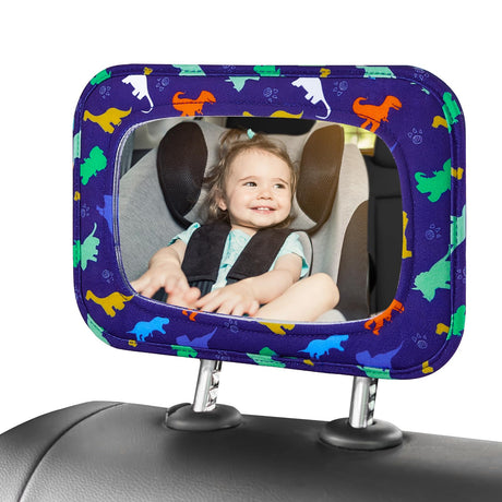 MHJY Baby Car Mirror Shatterproof Car Seat Mirror for Baby Rear Facing Large Baby Mirror With Clear Wide View Adjustable Carseat Mirrors for Newborn Infant