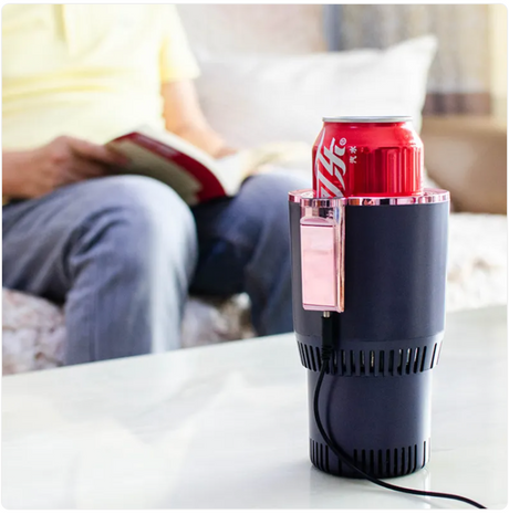 2-in-1 Car Cup Holder with Heating & Cooling, Digital Temperature Display