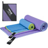 HiiPeak Microfiber Towel 2 Pack Quick Dry Towel Travel Camping Towel Super Absorbent & Lightweight for Camping Beach Sports Gym Backpacking Hiking and Yoga LightBlue & Violet 63*32" + 32*16"