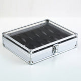 12-Position Aluminum Watch Box with Lock for Display