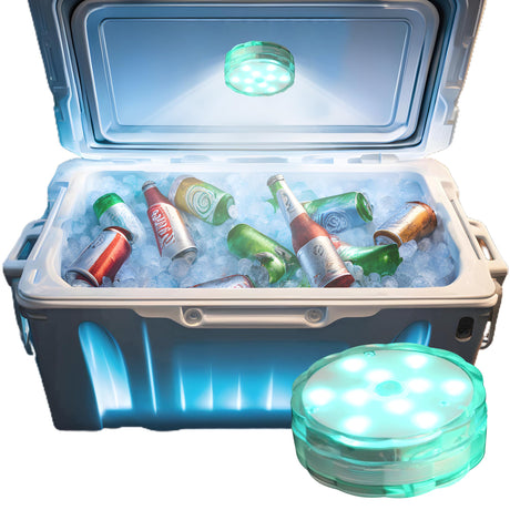 Skywin Cooler Lights Waterproof LED (White) - 2.76 x 1 x 1 Inches 3 x AA Battery-Operated Cooler LED Lights - Reusable Cooler Lights Great for Outdoor Camping Cooler Lights Events or Parties