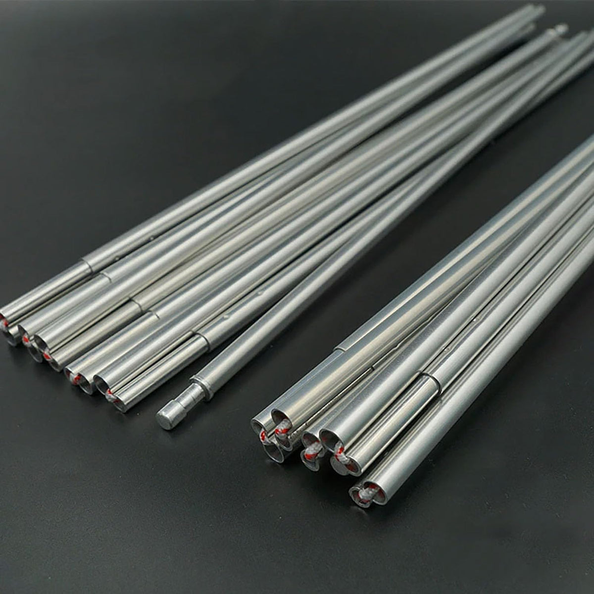 Tent Pole Replacement 11.8 ft 13 ft 14.5 ft Aluminum Tent Rod 0.3 inch Outdoor Camping Collapsible Tent Frame Repair Accessory (2 Pole 11.8 ft)